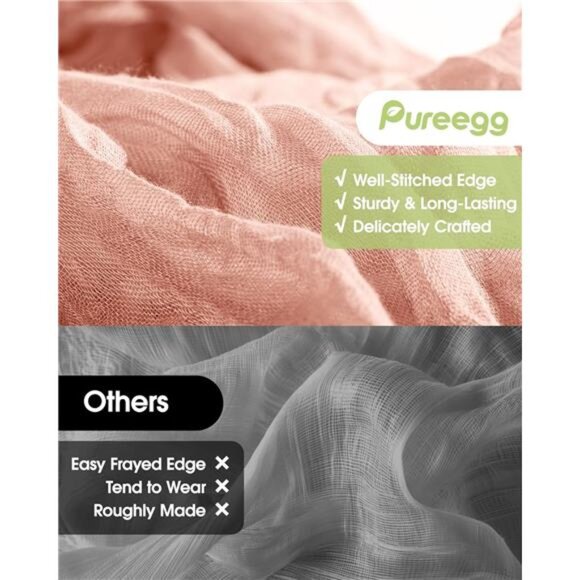 Boho Cheesecloth Table Runner 2 Pack 120 Inch Wedding Baby Shower Farmhouse Deco - Picture 4 of 8